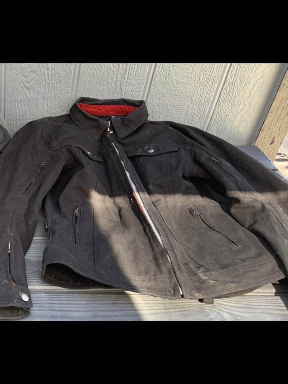 Women’s Power Trip Canvas Motorcycle Jacket w/ Back Protection - Sz L